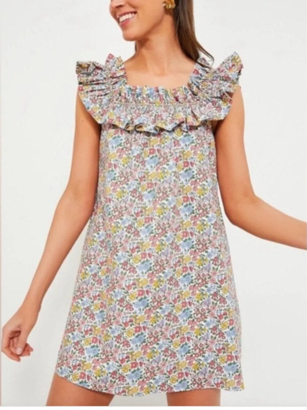 Tuckernuck Hyacinth House Floral María Mini Dress size XL 100% Cotton